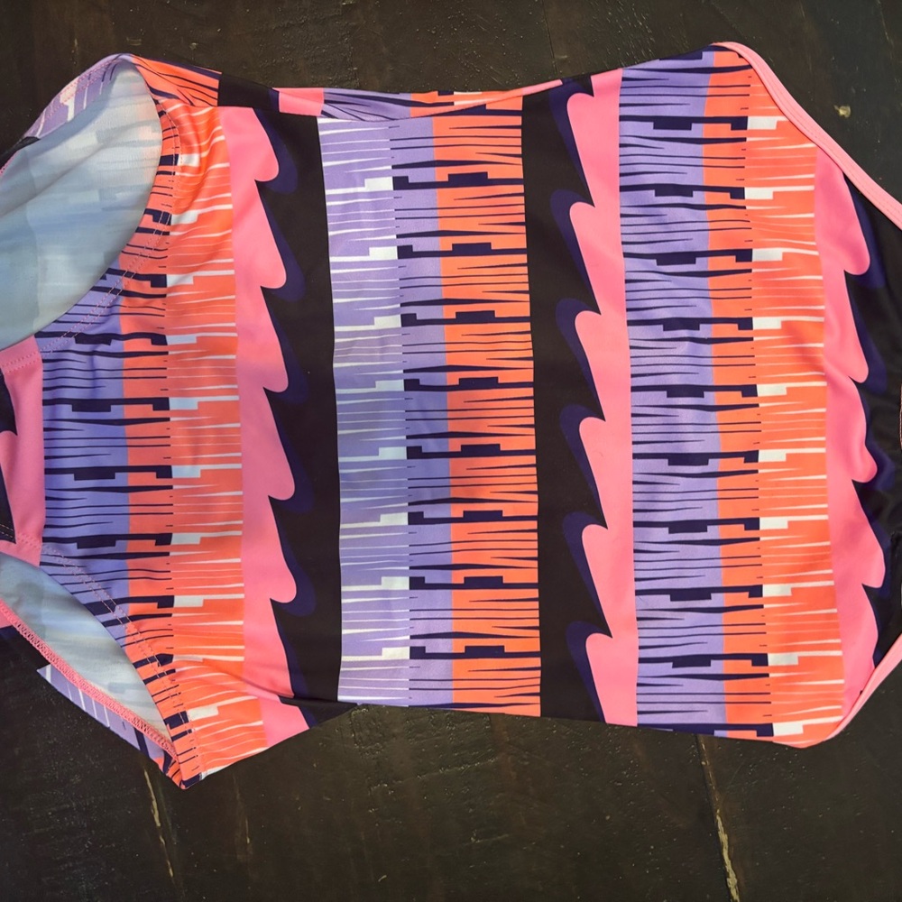 Nike Kids Swim One Piece - Pink, Purple, Orange
